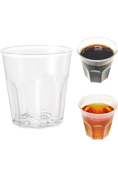 KASTWAVE Reusable Plastic Cups 20 PCS - Clear Hard Party Drinking Glasses for...