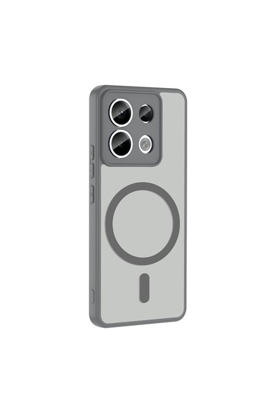 noktaks Redmi Note 13 Pro 5g Compatible Case Magsafe Supported Babet Cover - Gray - T42059