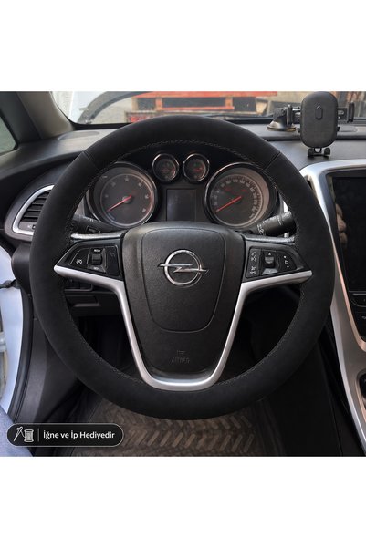 HasAkman Opel Astra J Direksiyon Kılıfı Alcantara Süet Monza Black Serisi Siy...