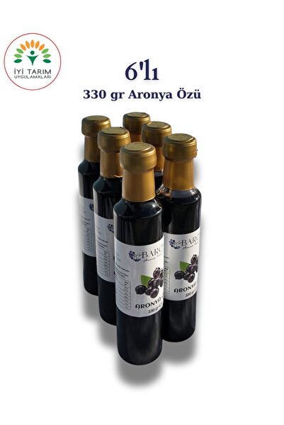 Yoğunlaştırılmış %100 Aronya Özü 6 Adet (Aronya Konsantresi) Katkısız 330gr