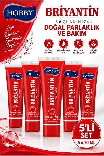 Hobby Briyantin Doğal Parlaklık ve Bakım 70 ml Tüp 5'li Set