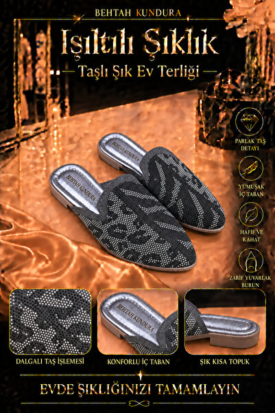 Behtah Kundura Women's Stoned House Slippers Women's Slippers Dowry Bridal Sl...