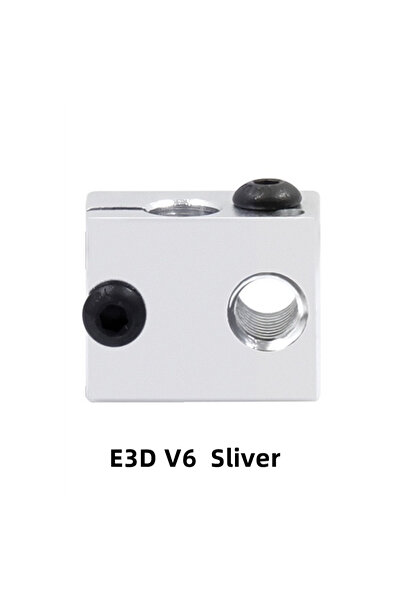 Choice E3D V6 Sliver Heater Block E3D V5 V6 MK7 MK8 CR-6 SE Volcano PT100 CR1...