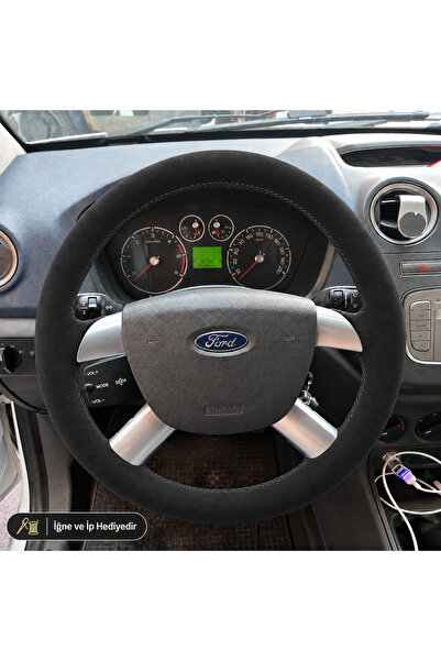 HasAkman Ford Focus 2 Direksiyon Kılıfı Alcantara Süet Monza Black Serisi Siy...