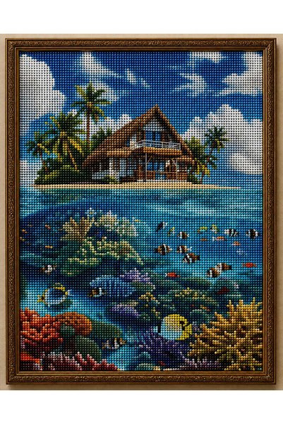 DNZt 5D Diamond Painting 50x40 cm Elmas Mozaik Boncuklu Taşlı Goblen Pano Tab...