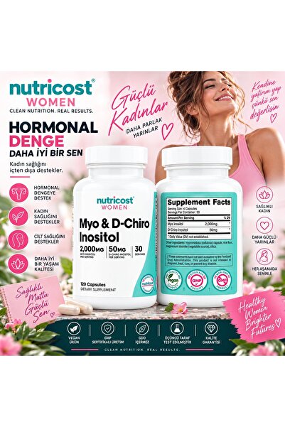 Nutricost Women Myo D-Chiro Inositol 120 Caps - GMP Compliant Facility