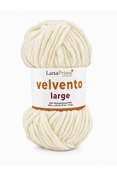 Lanaprime Velvet Large (Thick) Velvet Hand Knitting Yarn 100 Gr 70 m Pack of 5