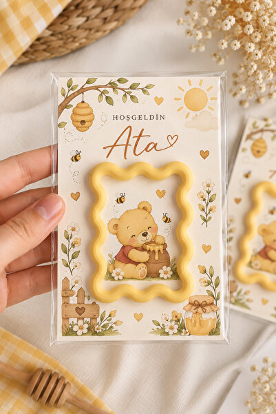 20’li 3D Baskı Dalgalı Fotoğraf Çerçevesi Magnet | Hoş Geldin Bebek, Baby Shower, bebek mevlidi Nikah ve Doğum Günü Hediyeliği