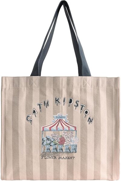 CATH KIDSTON حقيبة إيست ويست توت كبيرة الحجم، طراز EW TOT FLOWR MARKET، H6941...