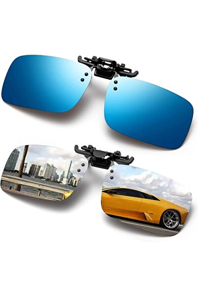 Noonedibs Ochelari de soare clip-on polarizați, antipompire, clip pentru oche...