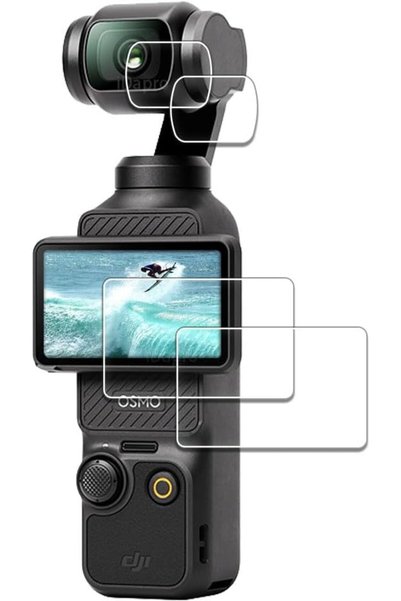 AXIYIBZI 4 قطع واقي شاشة لـ DJI Osmo Pocket 4 (2026)/Pocket 3 (2023) (قطعتان)...