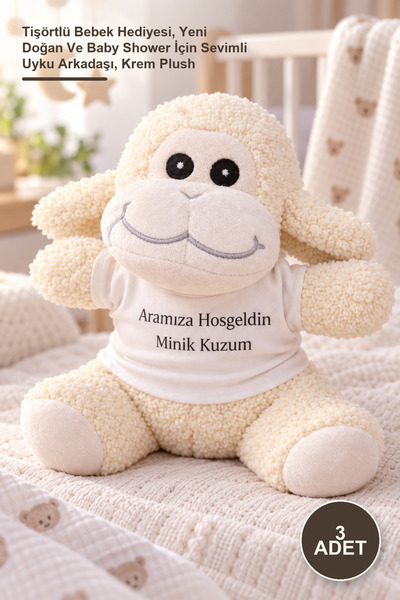Yenilig 3 Pieces of Plush Lamb – T-Shirted Baby Gift, Cute Sleeping Companion...