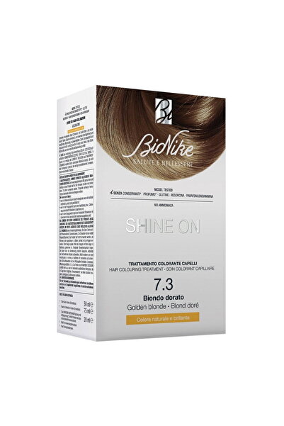 BioNike Shine On, Vopsea de păr permanentă, 7.3 Blond auriu, 145 ml