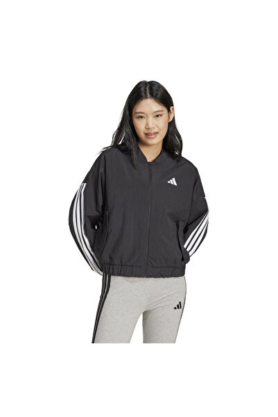 adidas Γυναικείο Μπουφάν Μπόμπερ Υφαντό με 3 Ρίγες - Βασικά Είδη - XS