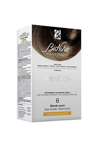 BioNike Shine On, Vopsea de păr permanentă, 6 Blond închis, 145 ml