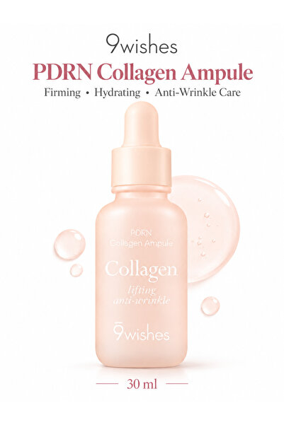 9WISHES PDRN Collagen Ampoule | 30 ml Korean Face Serum | Marine Collagen Lif...