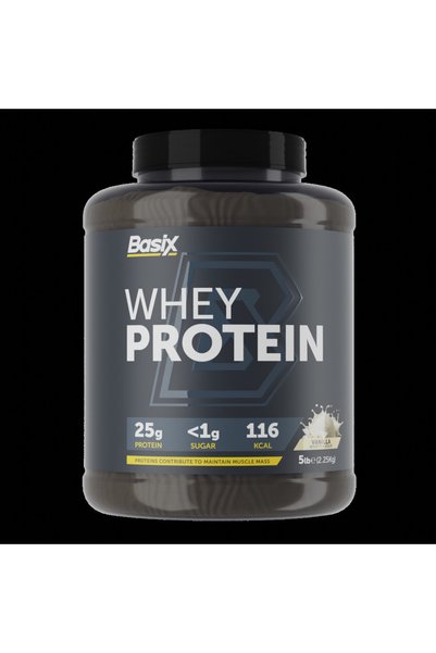 Basix Whey Protein Powder – Vanilla Whip Flavor – 5 LB