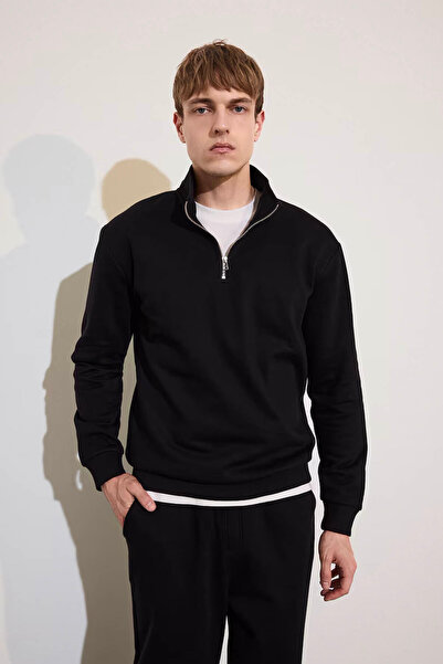 DeFacto Men's Sweat X7405Az/Bk81 Black