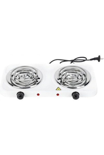 Tradeo Double Electric Hot Plate 2000W, 2 Burner Coil Stove with Adjustable T...