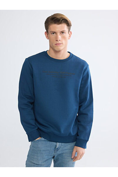 LC Waikiki Printed Regular Fit Crew Neck Sweatshirt for Men