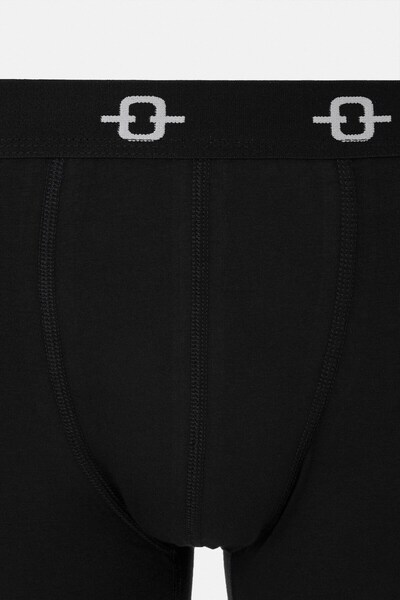 Back And Bond Plain Lycra Black Boxer