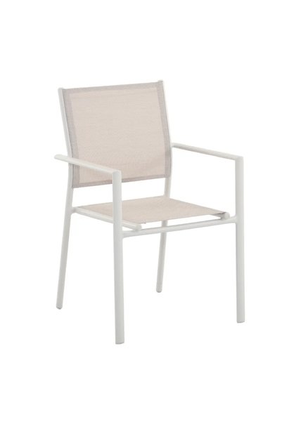 Own Buy Vantor Aluminum Chair Linen (Clay, 54 x 56 x 86 cm)