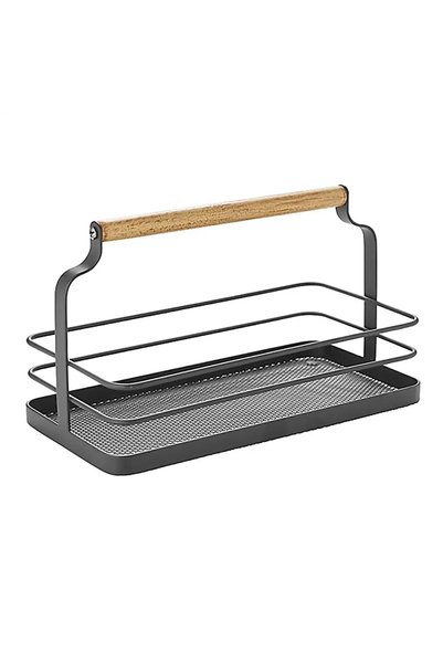 Living Accents Storage Caddy W/Wooden Handle, YS-20853P