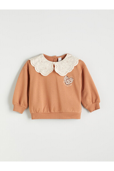 LC Waikiki Peter Pan Collar Girls' Sweatshirt