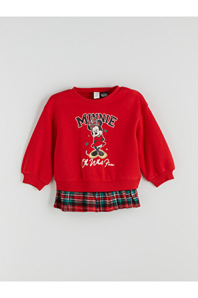 LC Waikiki Crew Neck Minnie Mouse Printed Sweatshirt