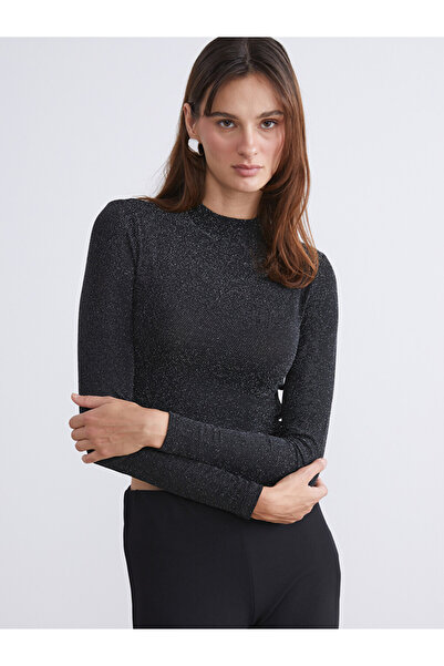 LC Waikiki Funnel Neck Shiny Look Crop Body for Women