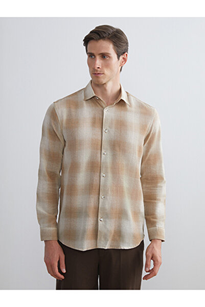 LC Waikiki Standard Fit Long-Sleeve Check Pattern Men's Shirt