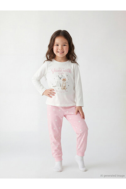 LC Waikiki Printed Girls Pajama Set