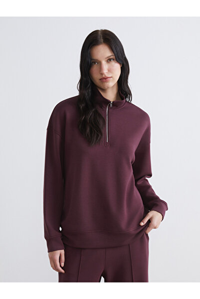 LC Waikiki Stand Collar Soft-Touch Women's Sweatshirt