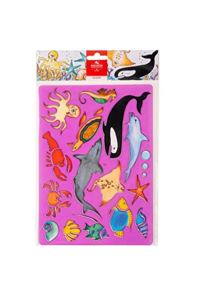 Koh-i Noor Set 3 x Sablon Mare cu 16 Animale Oceanice