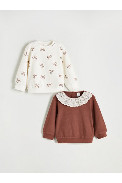 LC Waikiki For Girls Thick Sweatshirt 2 Pack