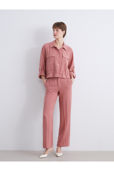 LC Waikiki Regular Cut Structured Women's Trousers with Wide Leg