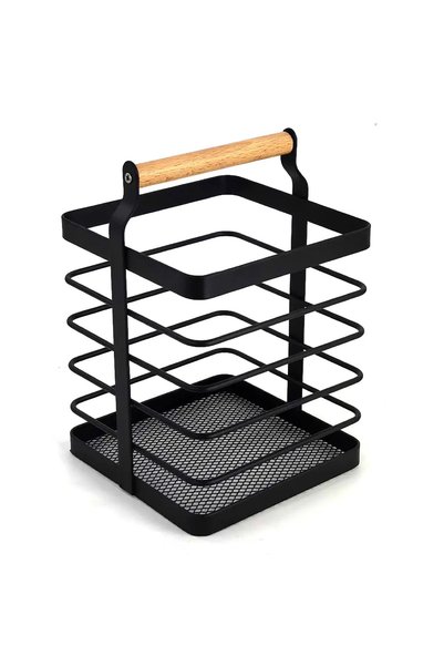 Living Accents Utensil Holder W/ Wooden Handle, YS-11839P