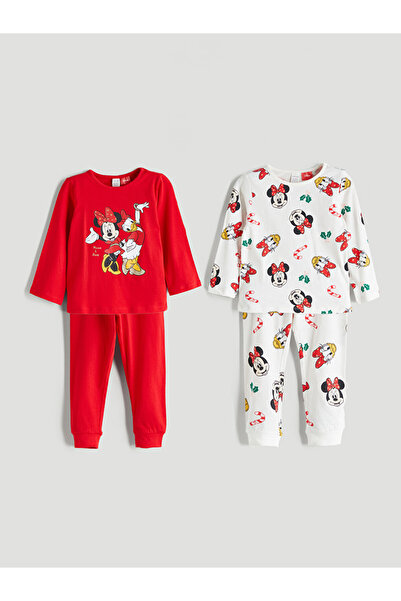 LC Waikiki Minnie Mouse Licensed Baby Girls' Pajama Set 2 Pack