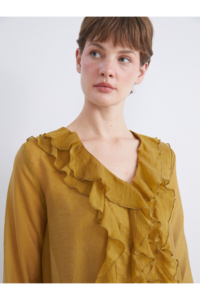 LC Waikiki V-Neck Ruffle Blouse