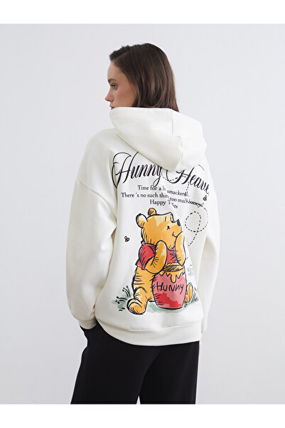 LC Waikiki Winnie the Pooh Printed Women's Thick Hoodie