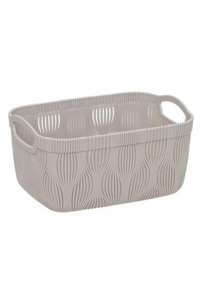 5FIVE Leaf Plastic Basket (23 x 16.7 x 12 cm, Clay)