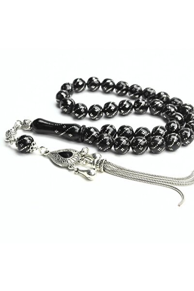 BlackCraft Quadruple Spiral Pyramid Oltu Stone Rosary