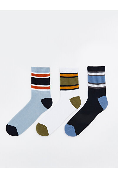 LC Waikiki Men's Colour Block Ankle Socks, 3 Pack