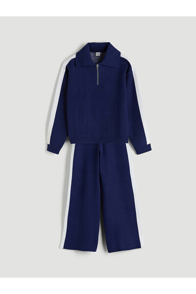 LC Waikiki Turtleneck Knit Sweater and Trousers for Girls