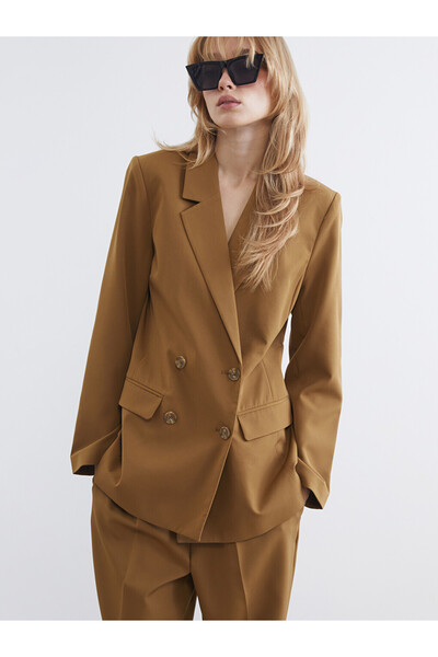 LC Waikiki Women's Wrap Front Crepe Blazer Jacket