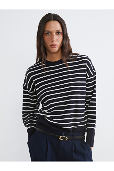 LC Waikiki Crew Neck Striped Women's Knit Sweater