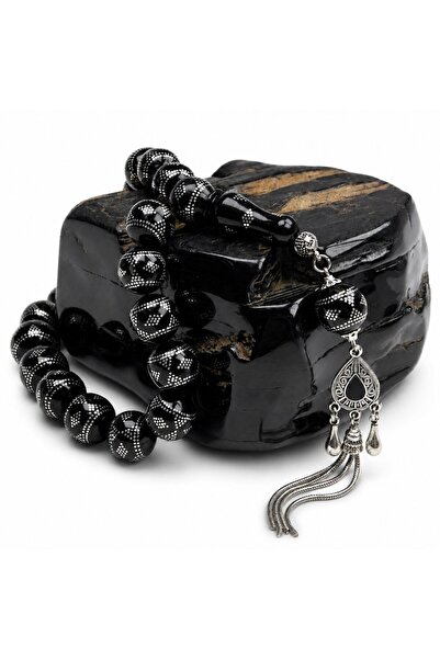 BlackCraft Dot Baklava Embroidered Mascot Oltu Stone Prayer Beads