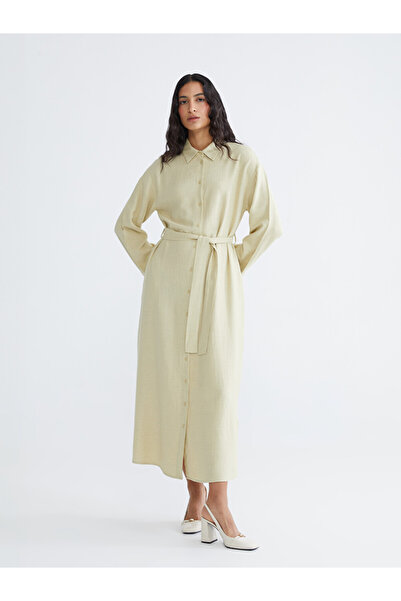 LC Waikiki Linen Blend Shirt Dress