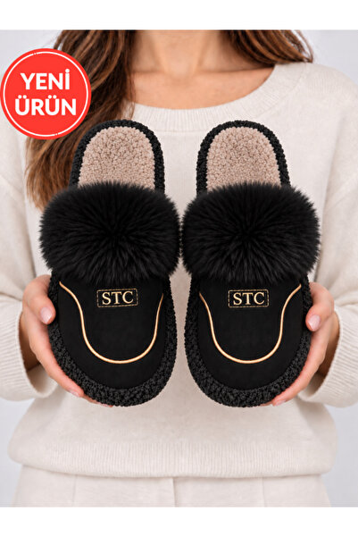 STOCON نعال منزلية نسائية فاخرة بتفاصيل من الفرو، نعال ناعمة دافئة، نعال هدية...