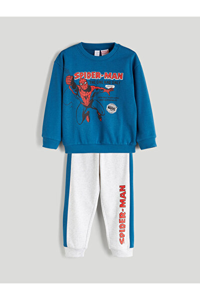LC Waikiki Crew Neck Spider-Man Printed Tracksuit Set for Boys